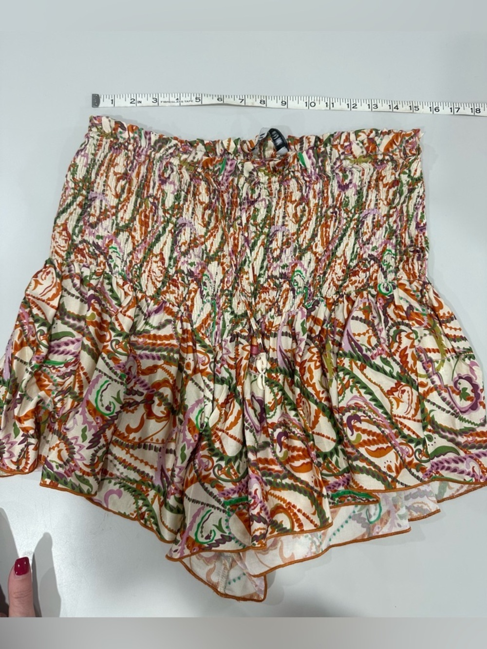 Zara Multicolor Floral Print Ruffle Shorts - Picture 5 of 6